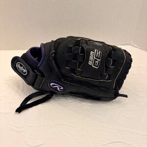Rawlings Highlight Series 12" Softball Glove Black Purple HFP120BP RH Throw